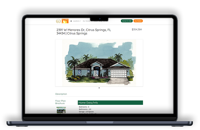 Website design and development for Deltona Homes.