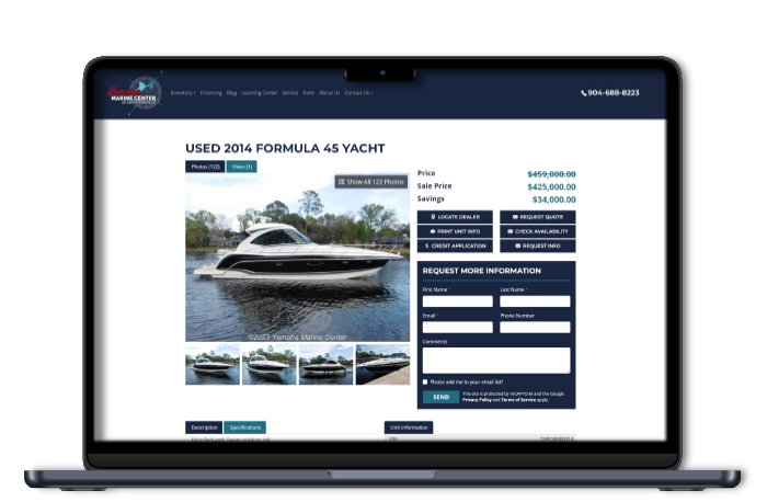 Yamaha Marine Center of Jacksonville - boat inventory page