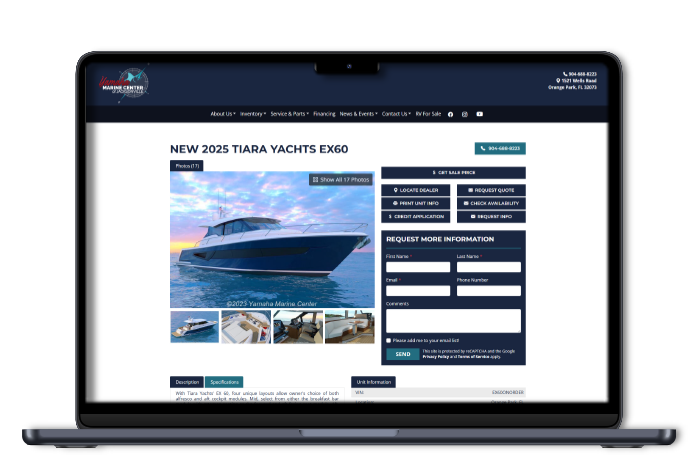 Yamaha Marine Center Website